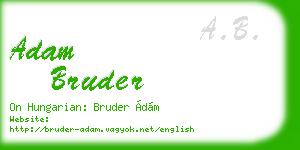 adam bruder business card