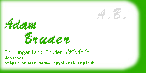 adam bruder business card